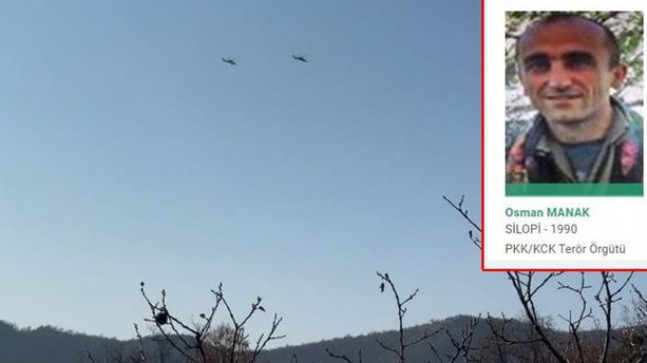 Yeşil kategorideki PKK’lı Osman Manak etkisiz hale getirildi