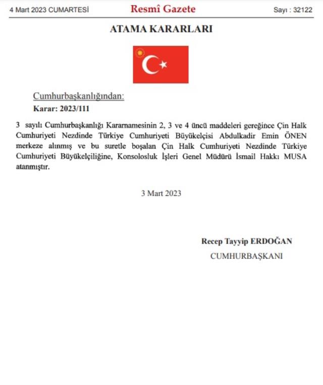 Cumhurbaşkanı Erdoğan'ın imzasıyla 7 ile çevre ve şehircilik il müdürü atandı