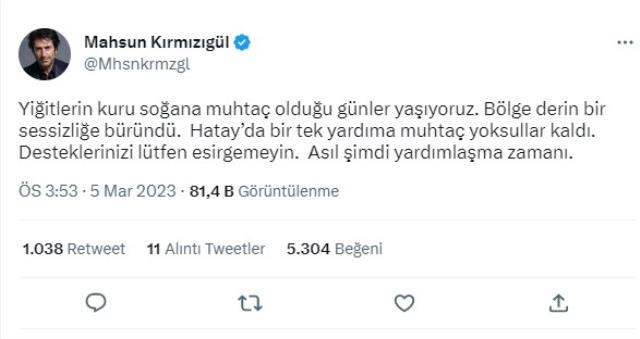 Deprem bölgesinde olan Mahsun Kırmızıgül isyan etti: Mezarı bekleyen ölüler varken siyaseti bırakın