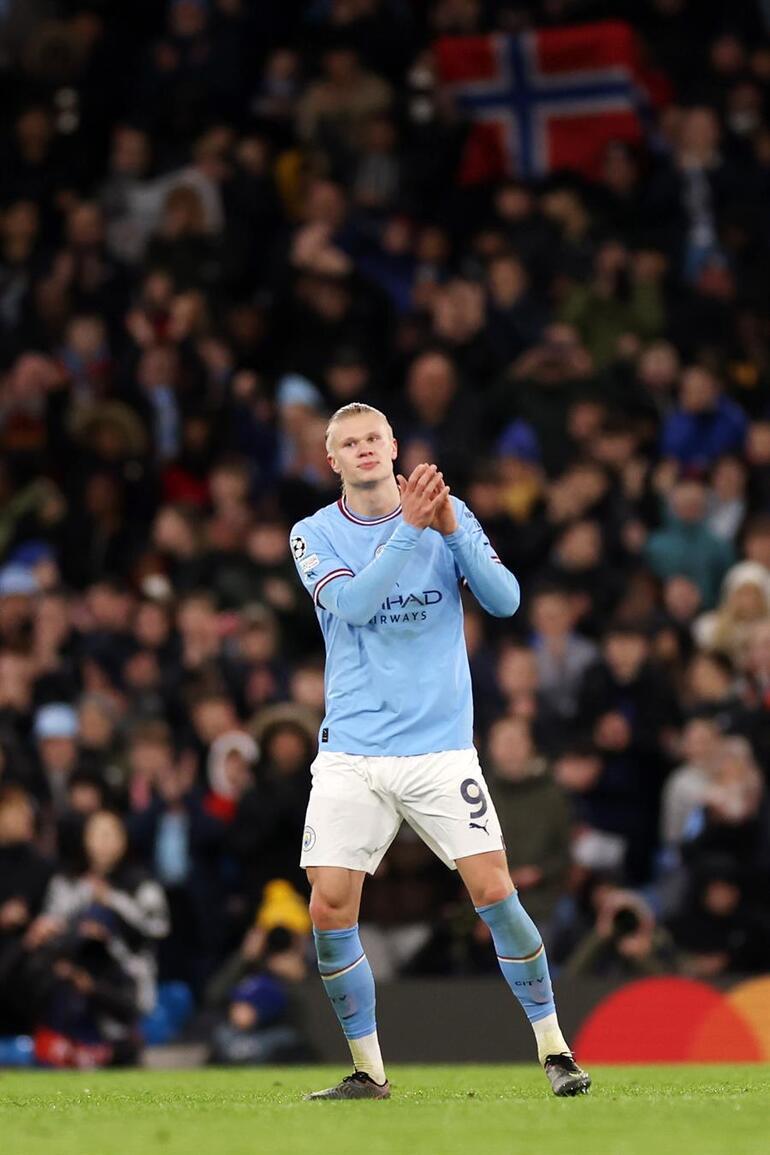 Manchester City - RB Leipzig maçında Erling Haaland adeta çıldırdı 94 yıllık rekor tarih oldu... Pep Guardiolanın kararı ise tartışma yarattı...