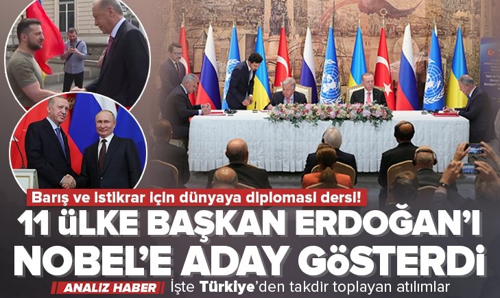 11 ülke Başkan Erdoğan’ı Nobel’e aday gösterdi