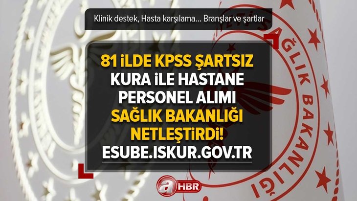 İŞKUR Sağlık Bakanlığı personel alımı EKRANI 2023 | Tüm Türkiye’de 10 branşta 10.900 sürekli işçi başvuru şartlar neler? Klinik destek, Hasta karşılama...